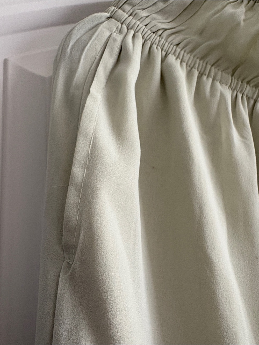 Free People Pale Mint Green Lace-Trim Jogger type pants - Picture 3 of 6